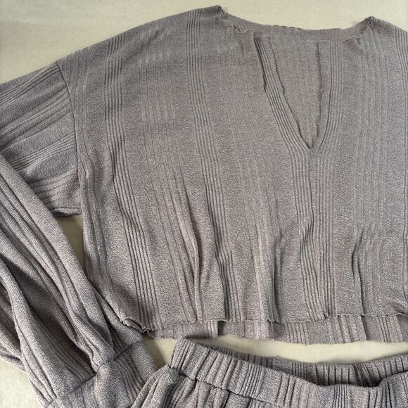 Shein Curve 2X Brown Mushroom Colored Pj Shorts Set Cozy Pajamas - Picture 2 of 5